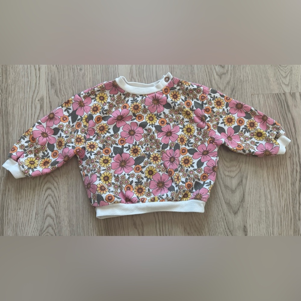 Toddler Girl Floral Sweatshirt
